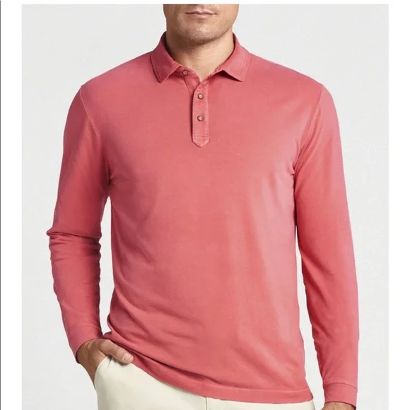 Peter Millar Crown Lava Wash Long-Sleeve Polo NWT - Picture 1 of 16